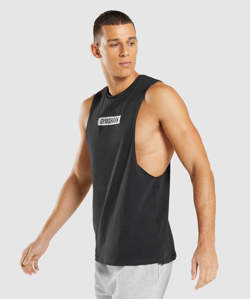 Gymshark Sentral Fallarm Tank Svart