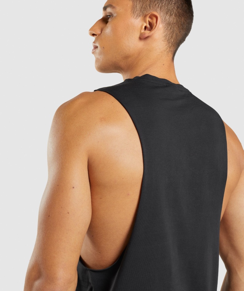 Gymshark Sentral Fallarm Tank Svart