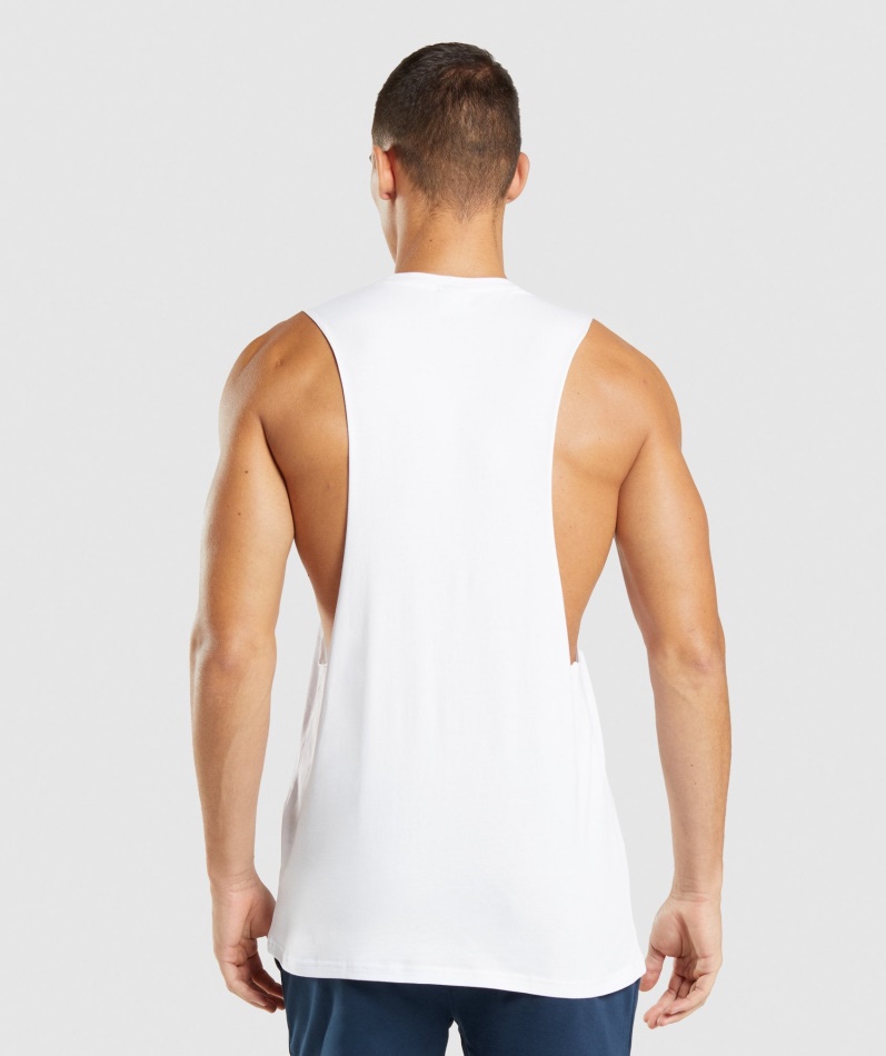 Gymshark Sentral Fallarm Tank Hvit