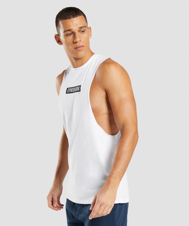 Gymshark Sentral Fallarm Tank Hvit