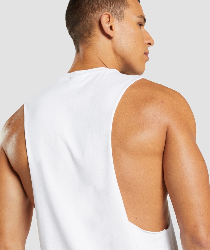 Gymshark Sentral Fallarm Tank Hvit