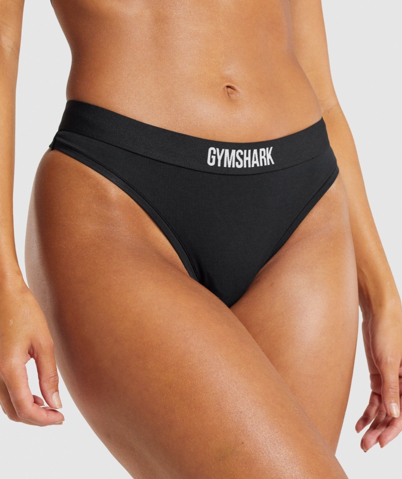 Gymshark Bomullsstreng Svart