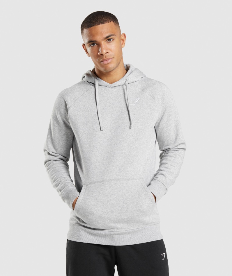 Gymshark Crest Hettegenser Lys Grå Kjernemergel