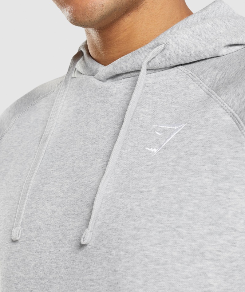 Gymshark Crest Hettegenser Lys Grå Kjernemergel