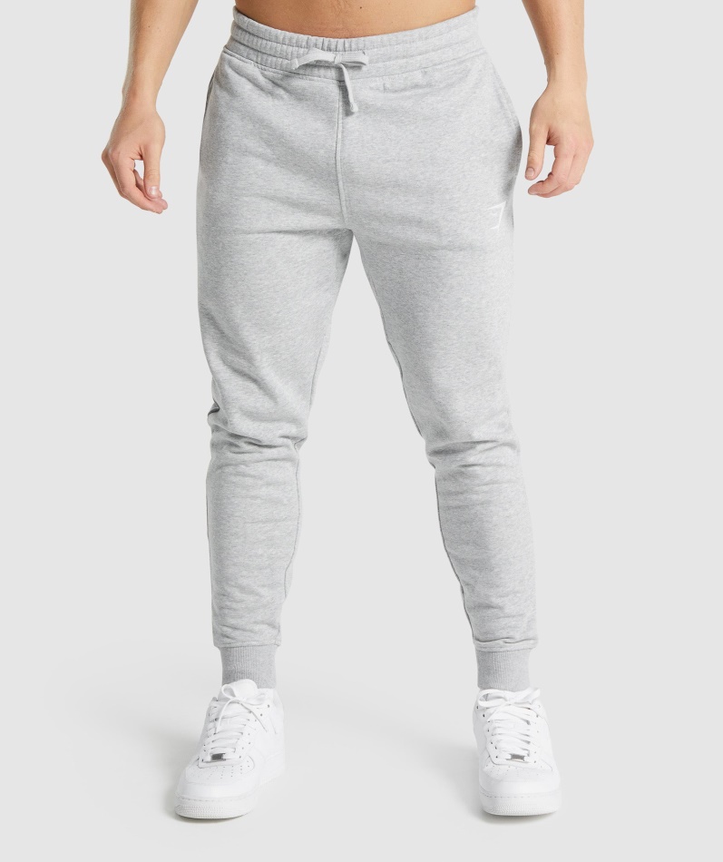 Gymshark Crest Joggers Lys Grå Kjernemergel