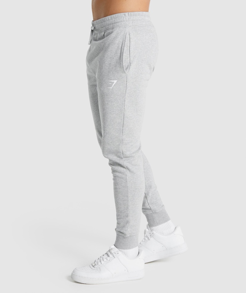 Gymshark Crest Joggers Lys Grå Kjernemergel