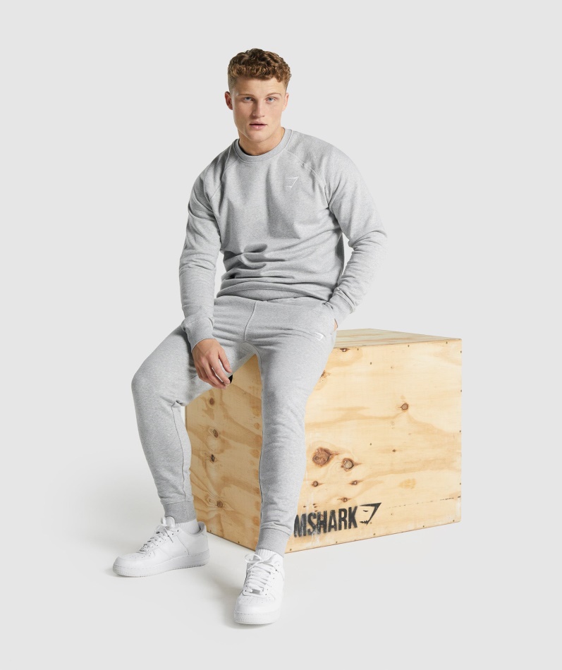 Gymshark Crest Joggers Lys Grå Kjernemergel
