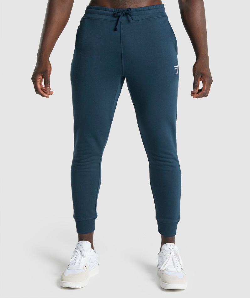 Gymshark Crest Joggers Marine