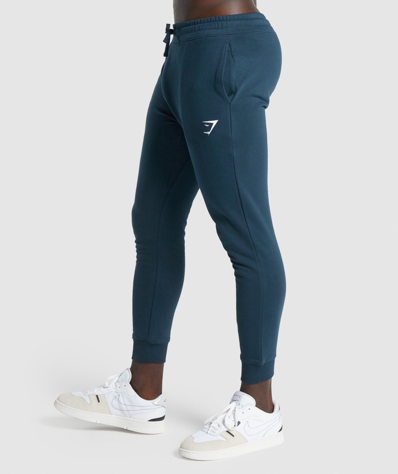 Gymshark Crest Joggers Marine