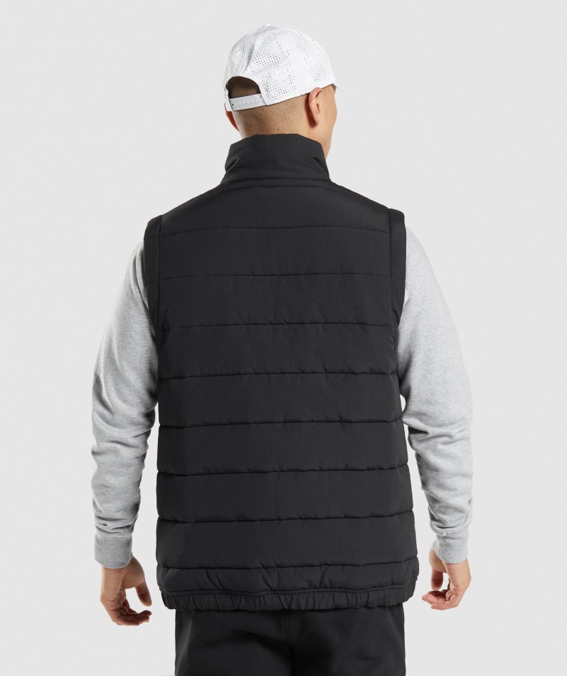 Gymshark Crest Vattert Vest Svart
