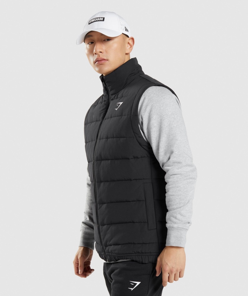 Gymshark Crest Vattert Vest Svart