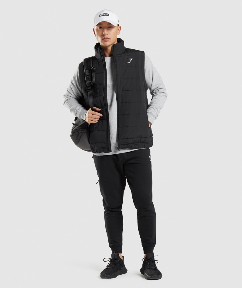 Gymshark Crest Vattert Vest Svart
