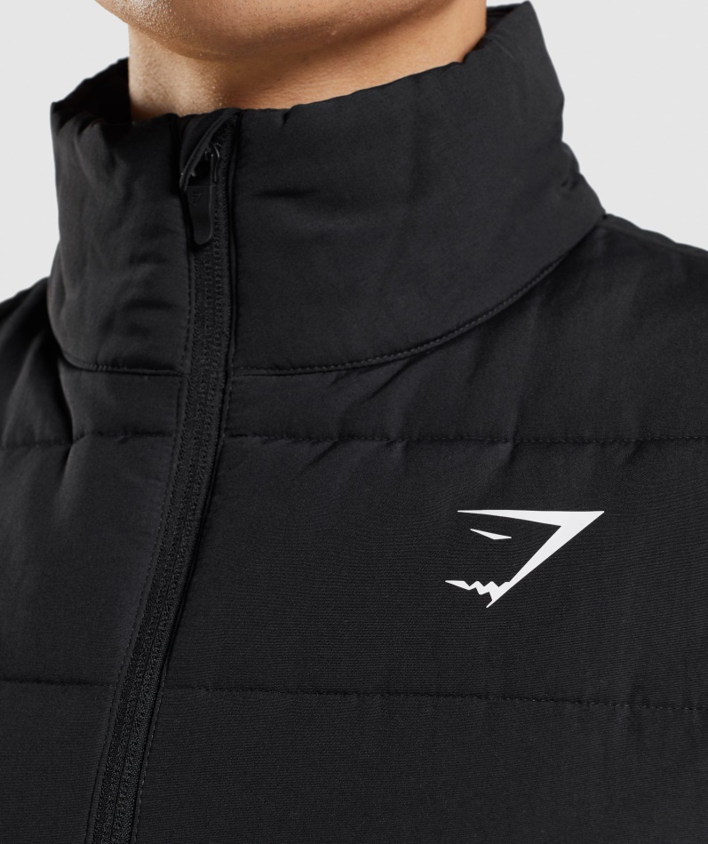 Gymshark Crest Vattert Vest Svart