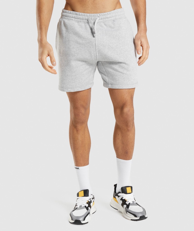 Gymshark Crest Shorts Lys Grå Kjernemergel