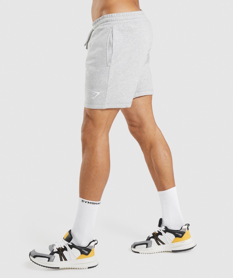 Gymshark Crest Shorts Lys Grå Kjernemergel