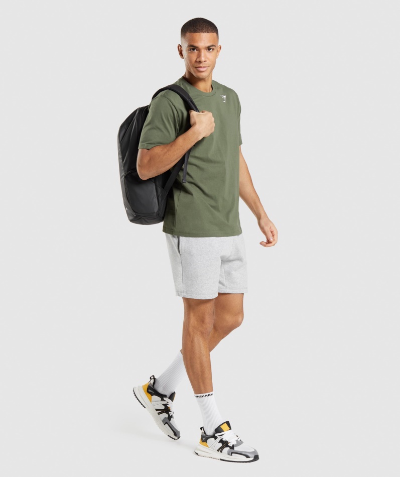 Gymshark Crest Shorts Lys Grå Kjernemergel