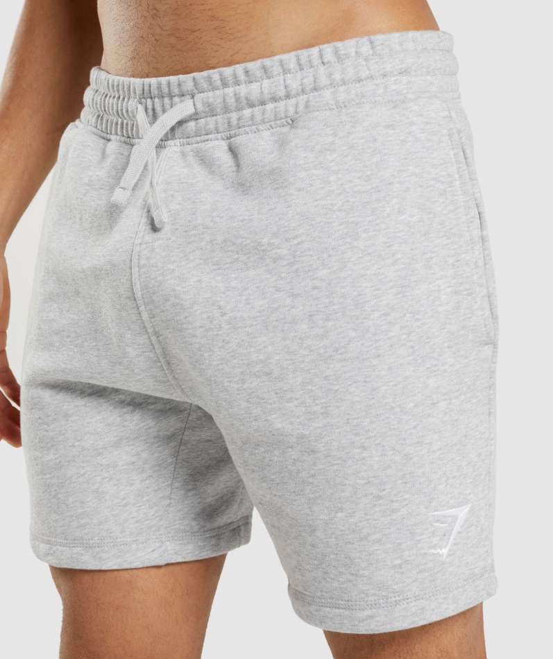 Gymshark Crest Shorts Lys Grå Kjernemergel