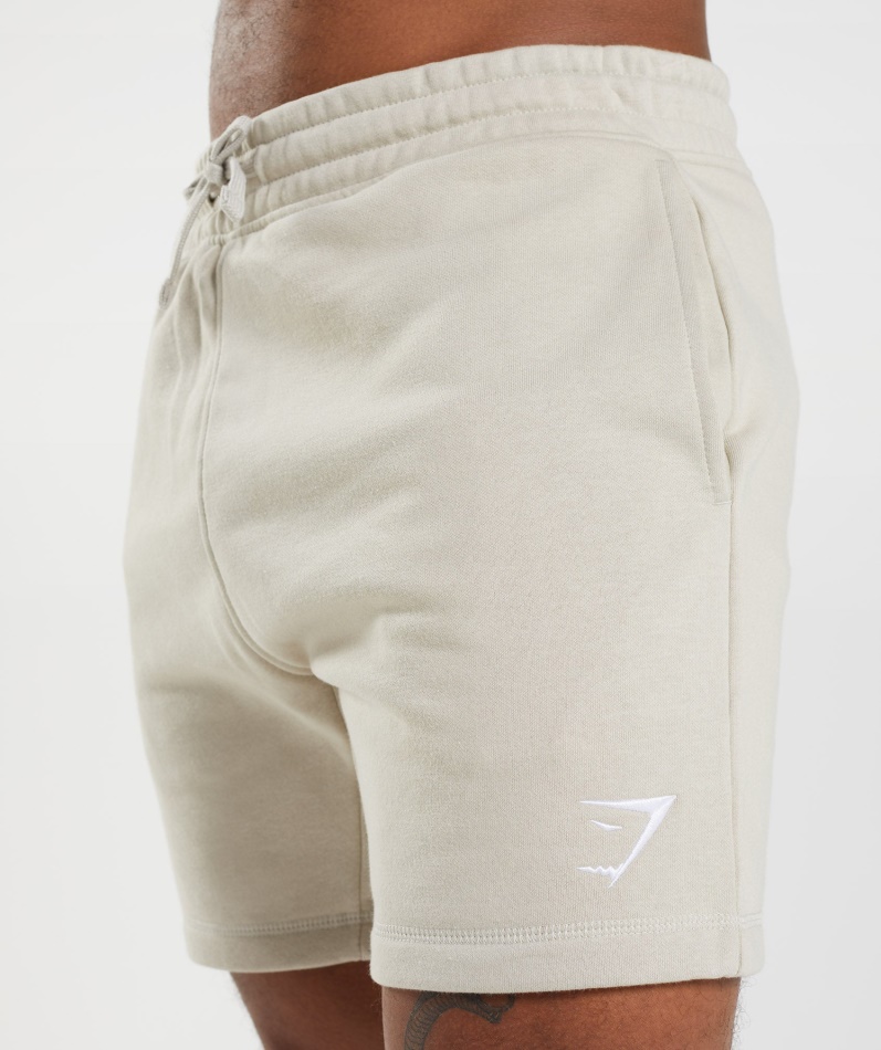 Gymshark Crest Shorts Pebble Grå