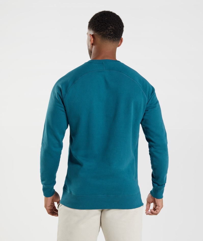 Gymshark Crest Sweatshirt Atlantic Blue
