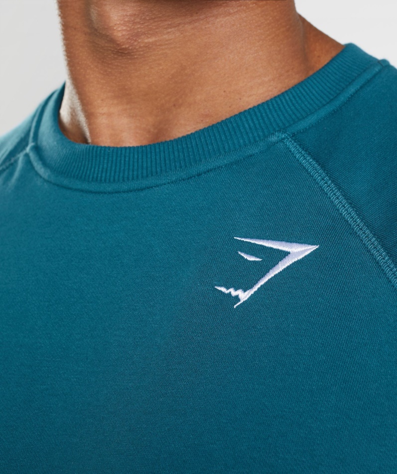 Gymshark Crest Sweatshirt Atlantic Blue