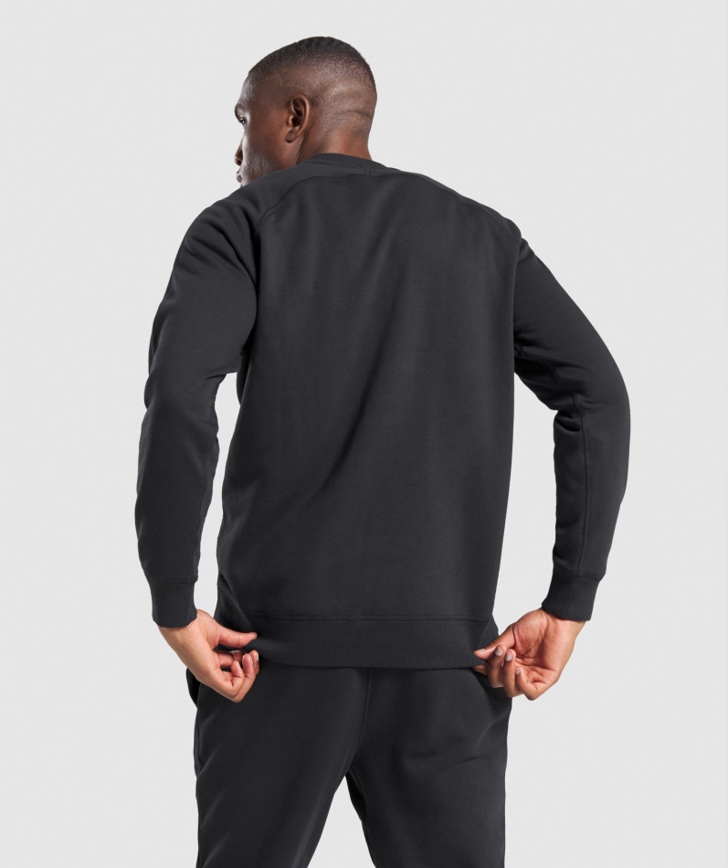 Gymshark Crest Sweatshirt Svart