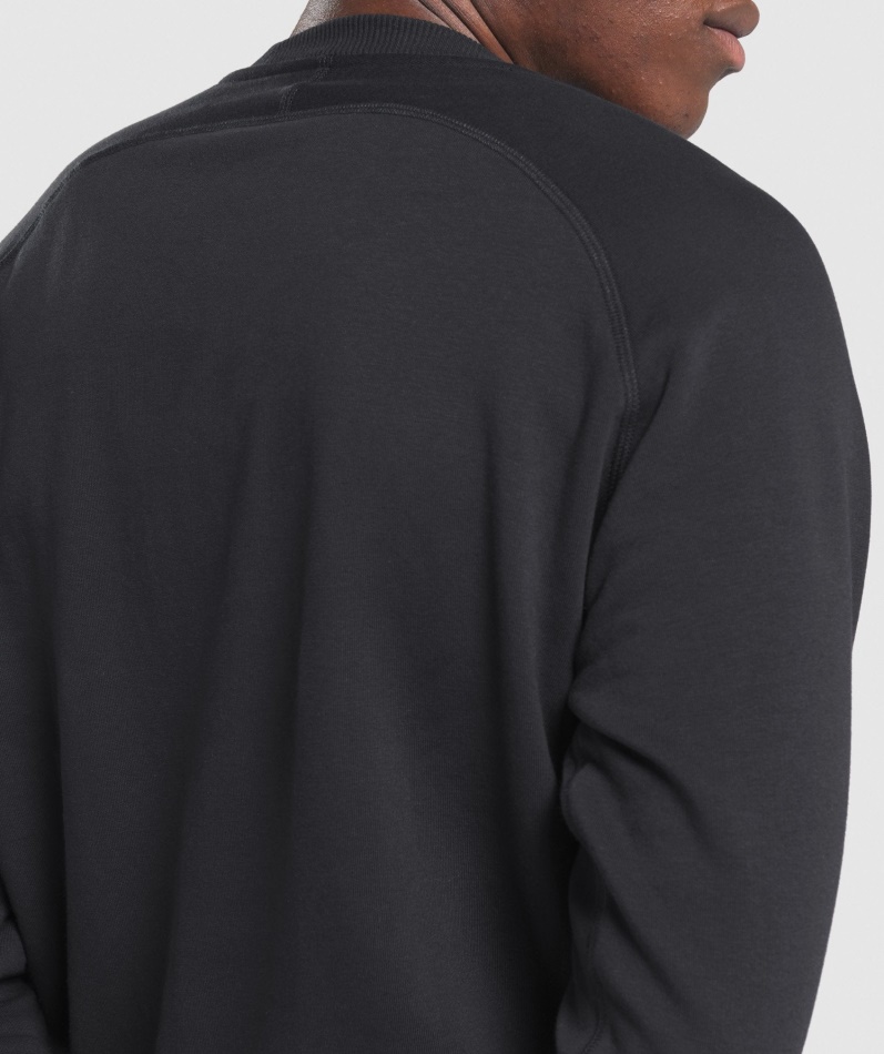 Gymshark Crest Sweatshirt Svart