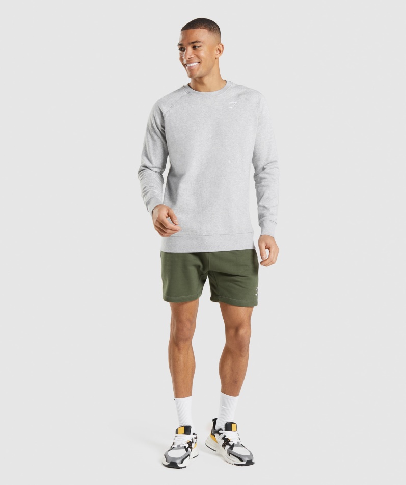 Gymshark Crest Sweatshirt Lys Grå Kjernemergel