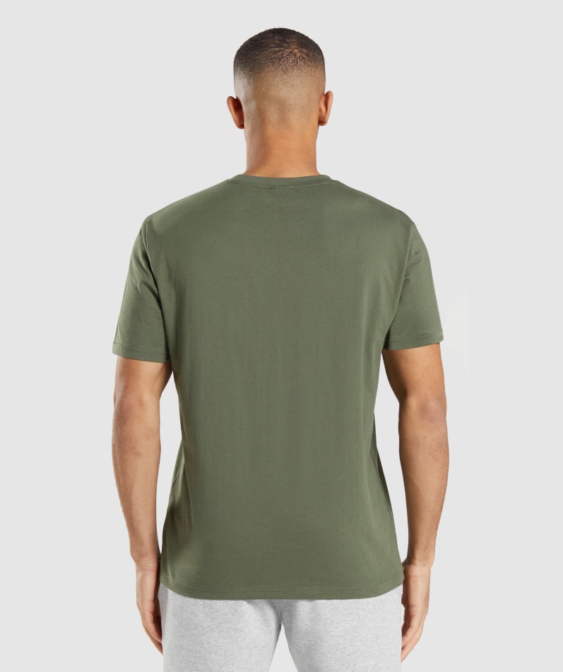 Gymshark Crest T-skjorte Kjerne Oliven