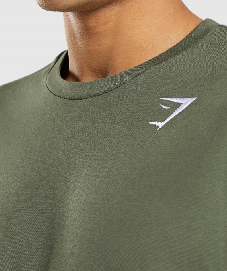 Gymshark Crest T-skjorte Kjerne Oliven