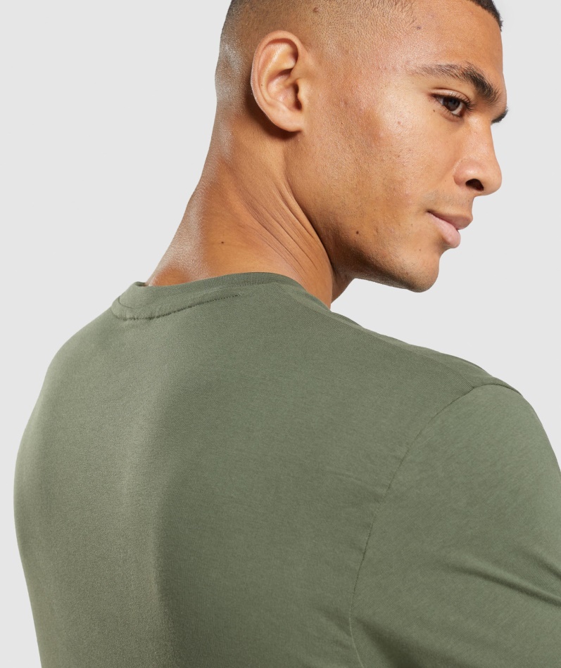 Gymshark Crest T-skjorte Kjerne Oliven