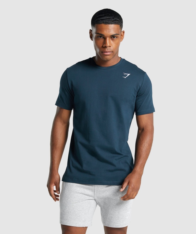 Gymshark Crest T-skjorte Marine