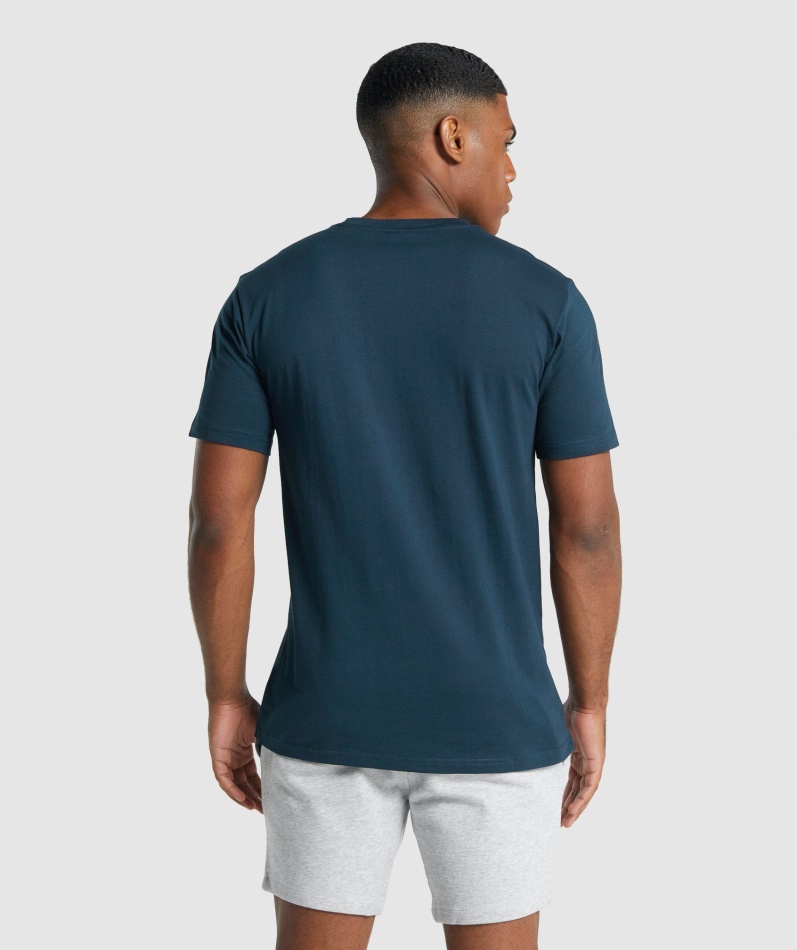 Gymshark Crest T-skjorte Marine