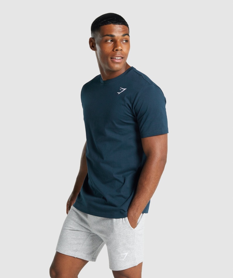 Gymshark Crest T-skjorte Marine
