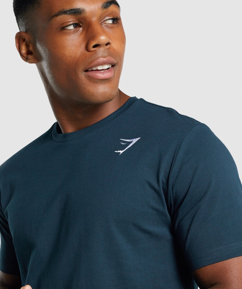Gymshark Crest T-skjorte Marine