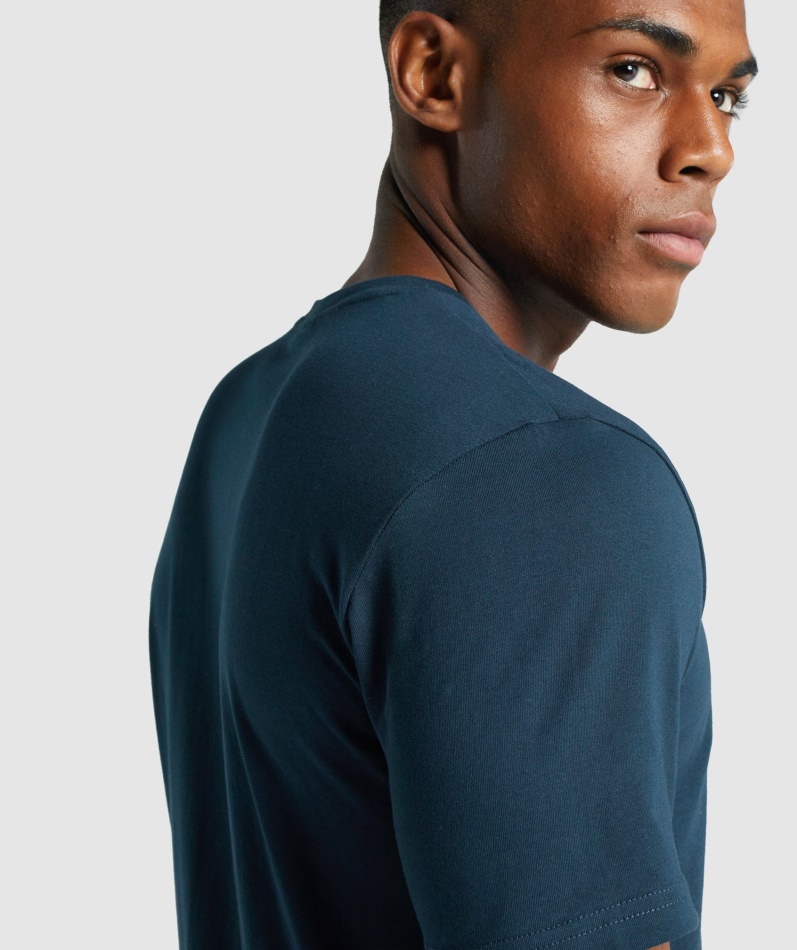 Gymshark Crest T-skjorte Marine