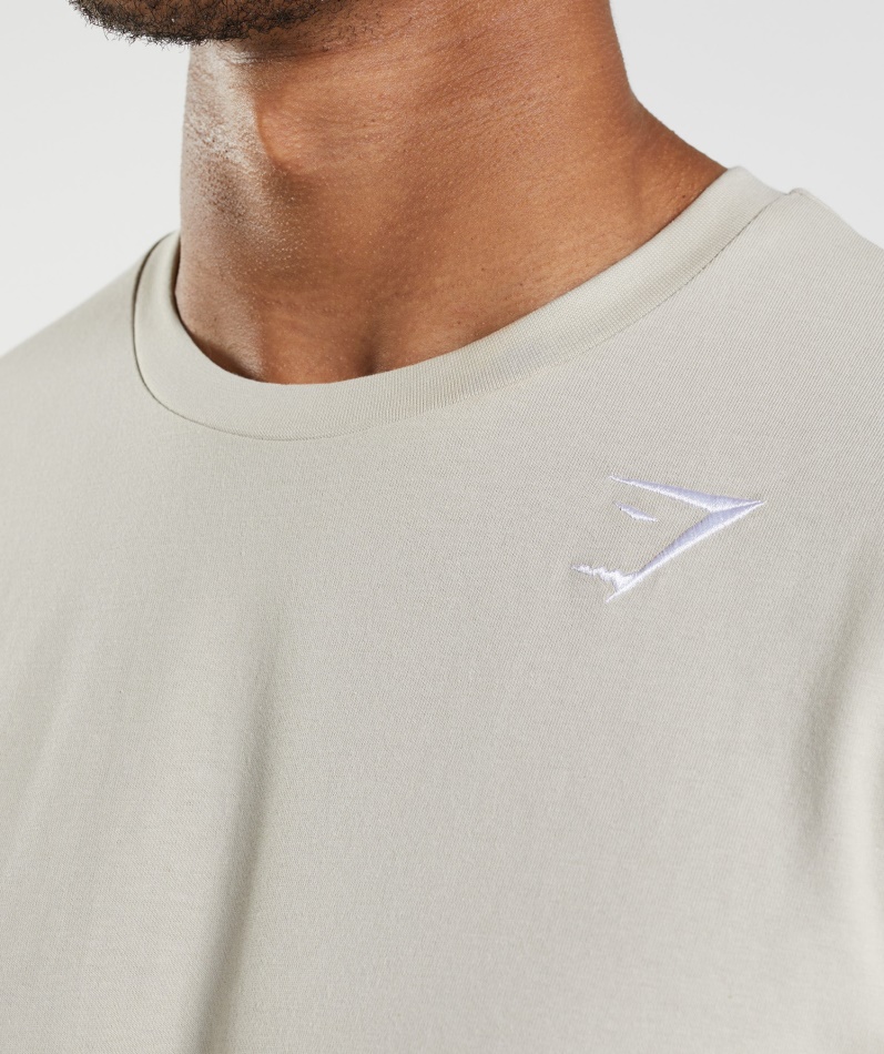 Gymshark Crest T-skjorte Pebble Grå