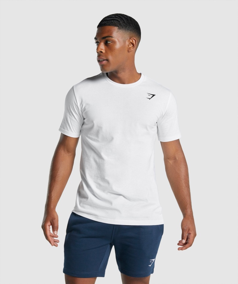 Gymshark Crest T-skjorte Hvit