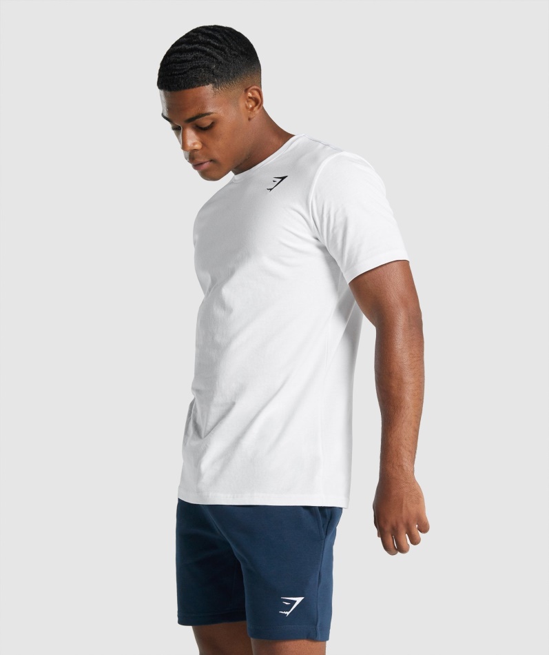 Gymshark Crest T-skjorte Hvit