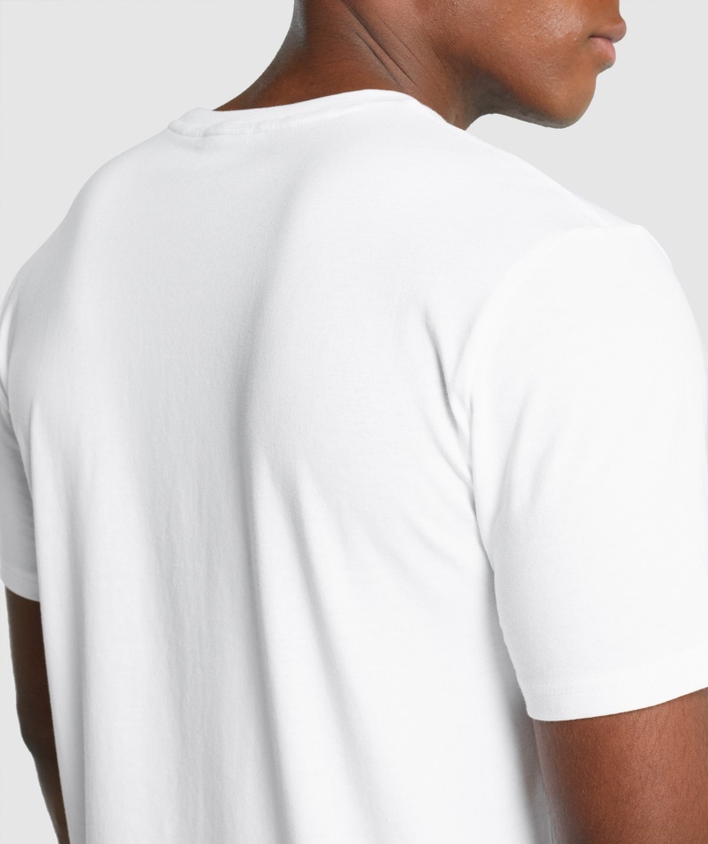 Gymshark Crest T-skjorte Hvit