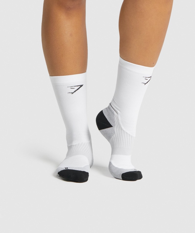 Gymshark Crew Ytelse Sokker Hvite