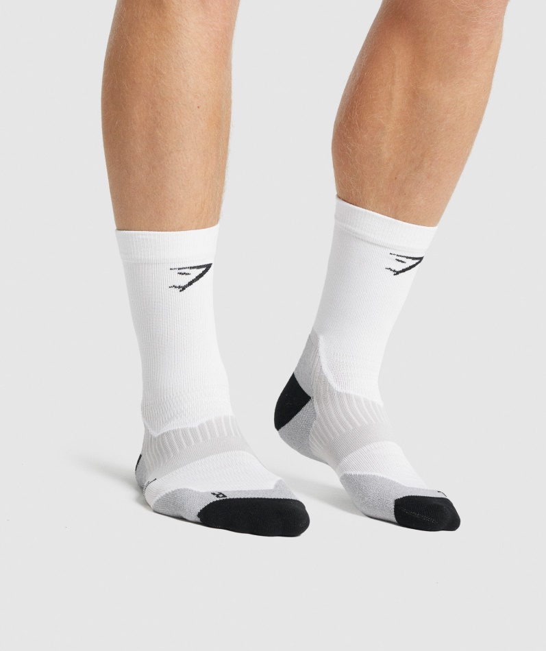 Gymshark Crew Ytelse Sokker Hvite