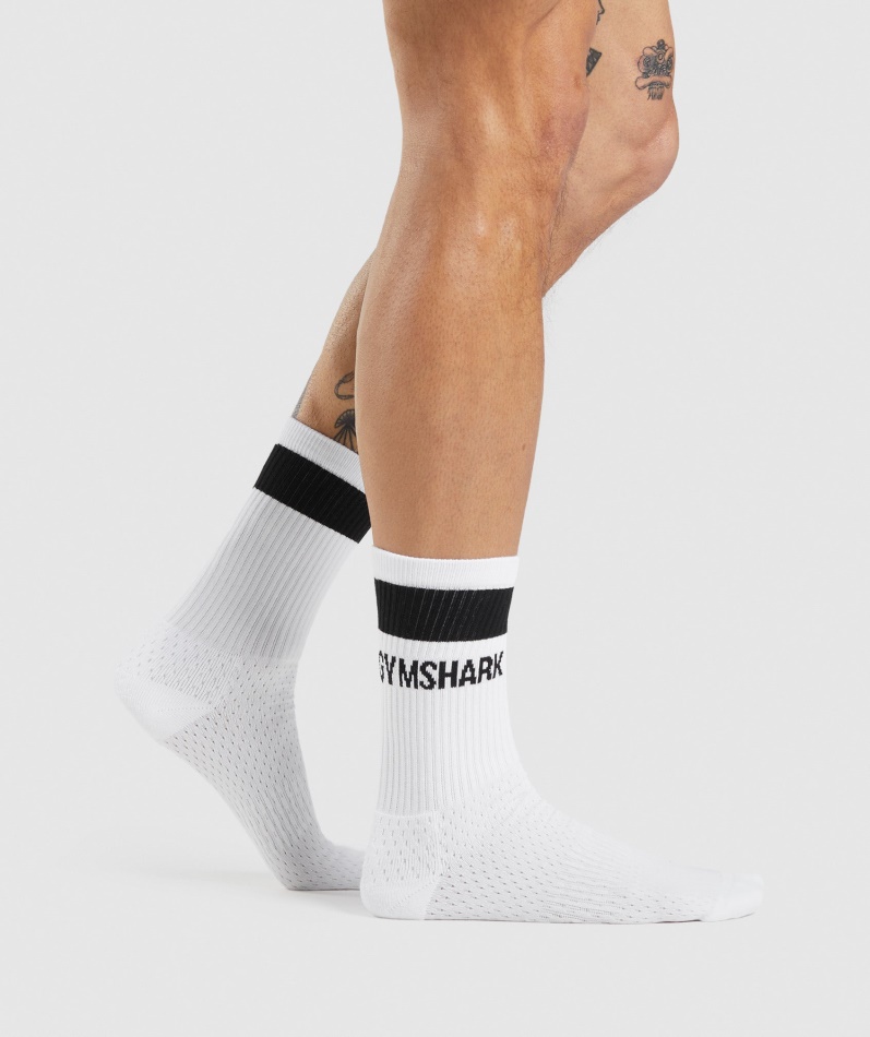 Gymshark Crew Sokker 1pk Hvit