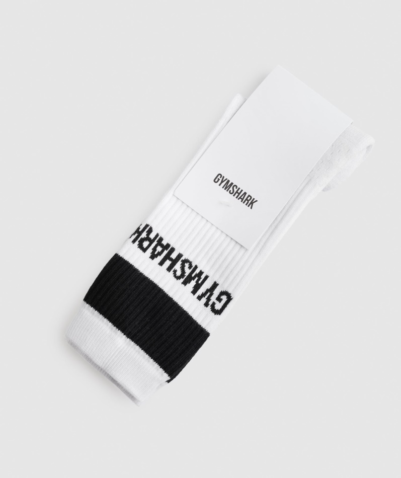 Gymshark Crew Sokker 1pk Hvit