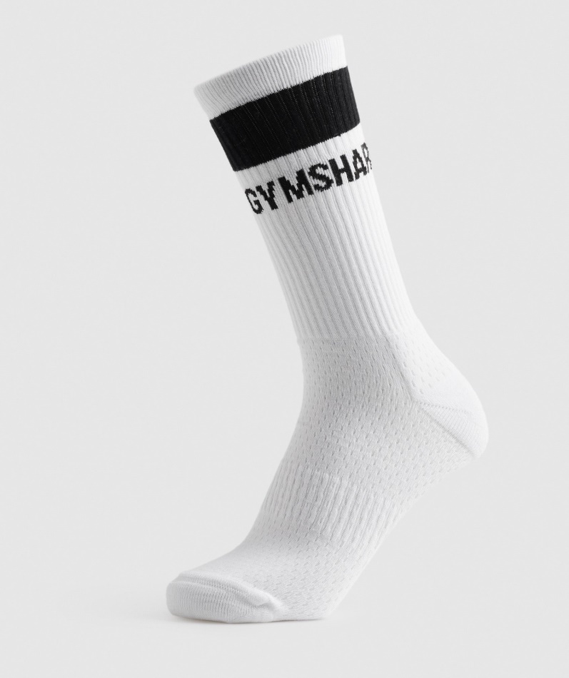 Gymshark Crew Sokker 1pk Hvit