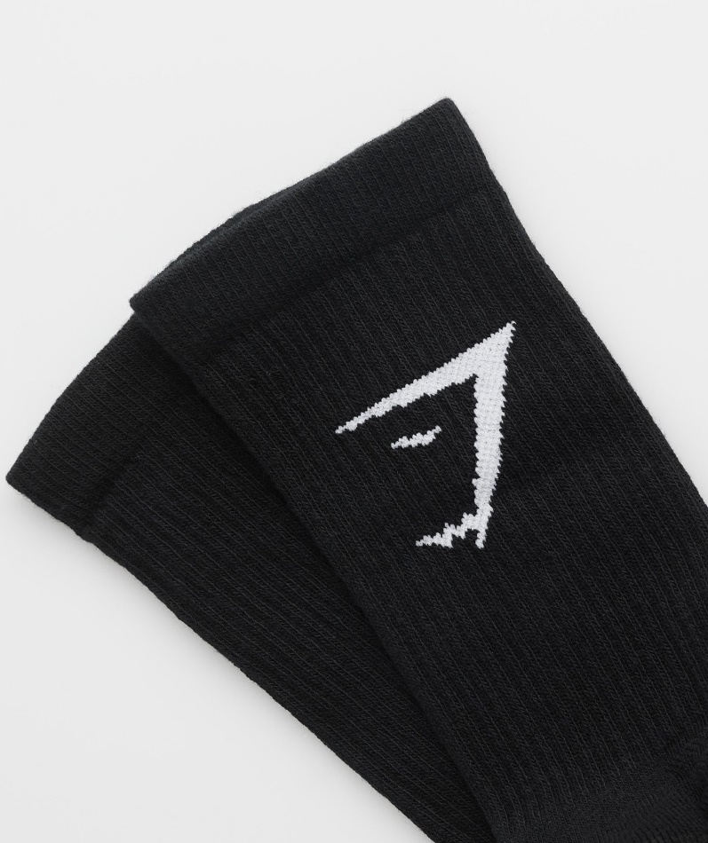 Gymshark Crew Sokker 3pk Svart