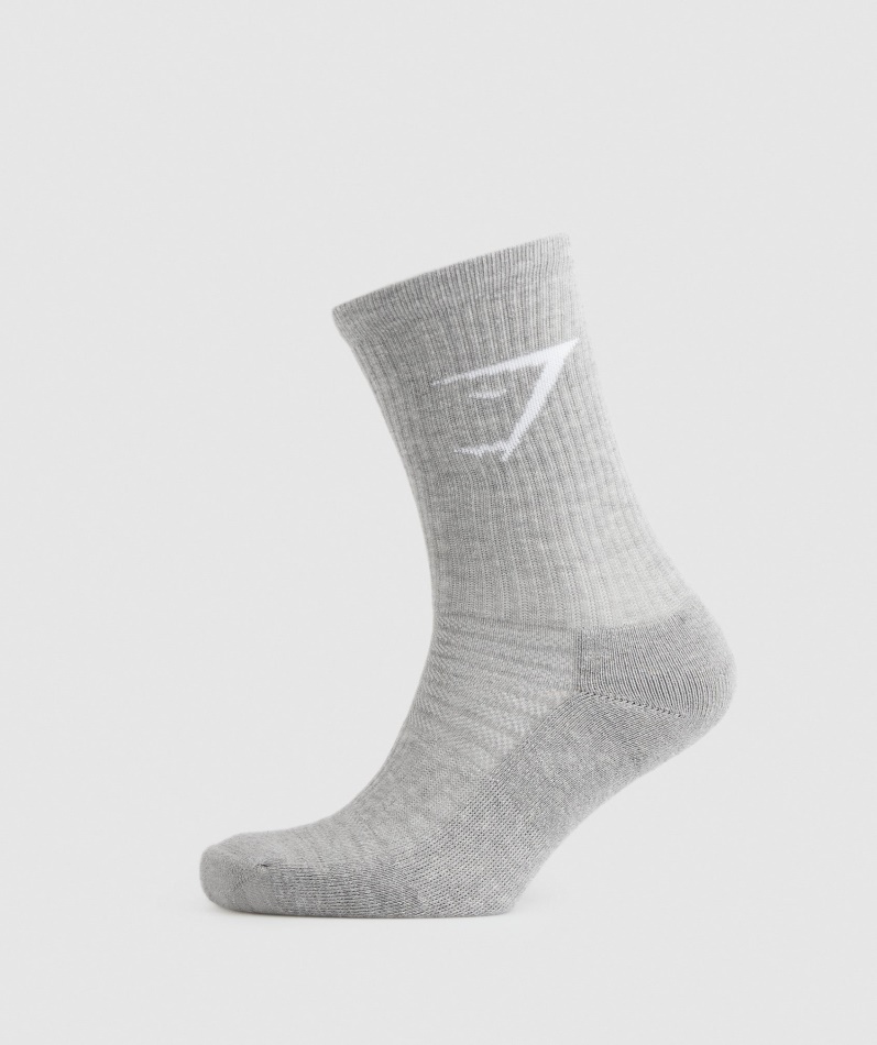 Gymshark Crew Sokker 3pk Marineblå-lys Grå Mergel