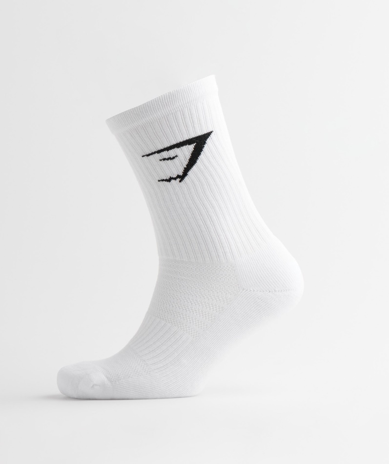 Gymshark Crew Sokker 3pk Hvit