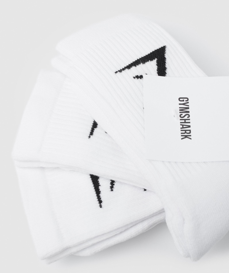Gymshark Crew Sokker 3pk Hvit