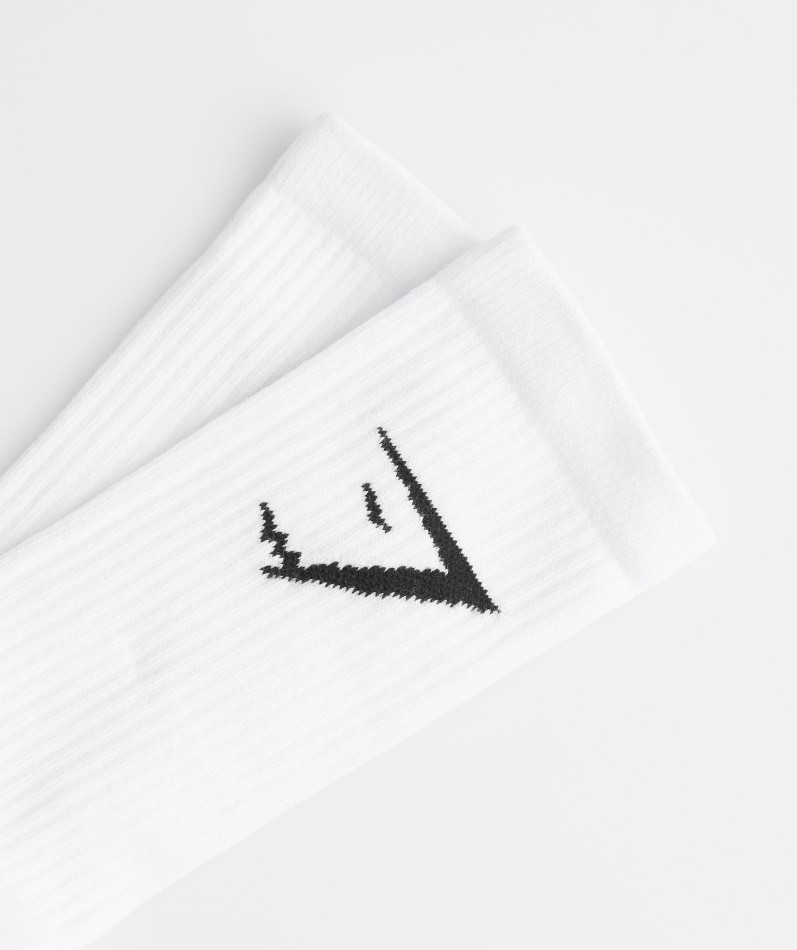 Gymshark Crew Sokker 3pk Hvit