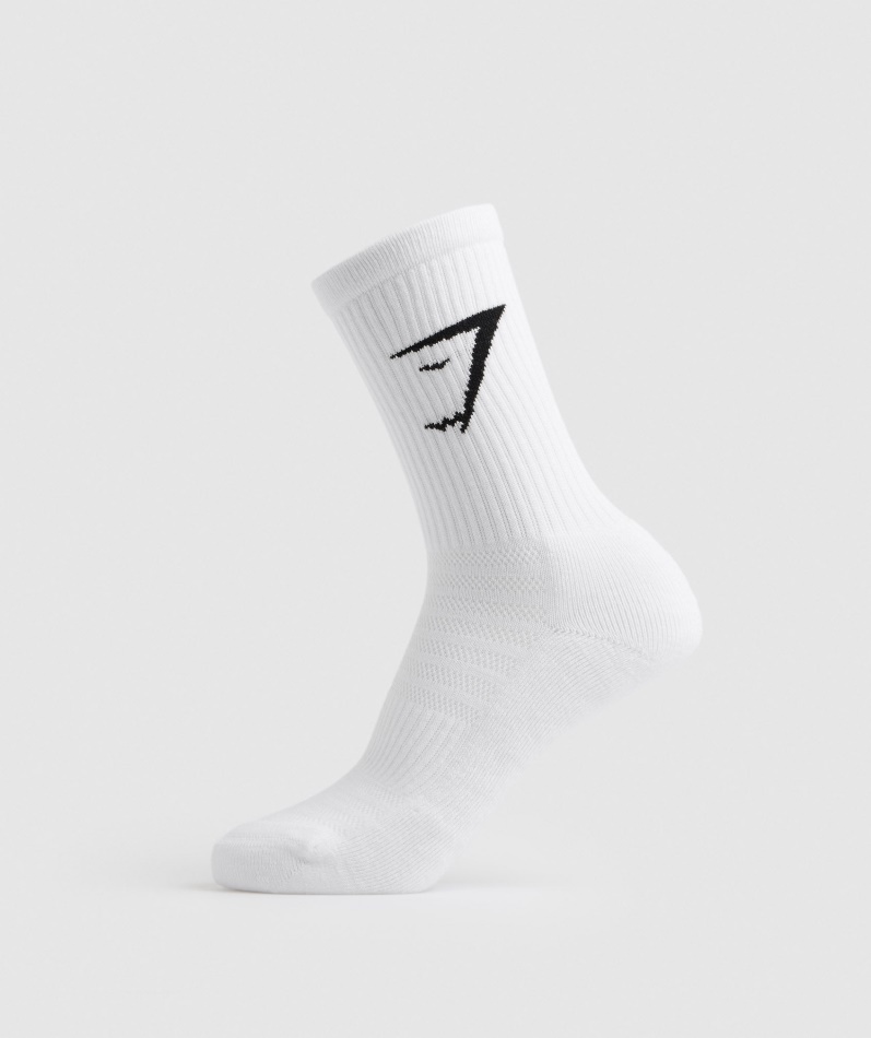 Gymshark Crew Sokker 5pk Hvit